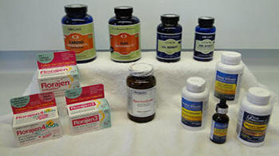 assorted pills and supplements